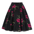 Grace Karin Occident Vintage Retro 50s Floral Pattern Cotton Skirt CL008925-10